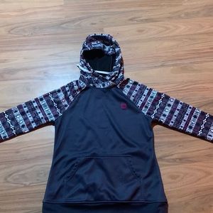 Black with pattern on sleeves 686 hoodie barely worn